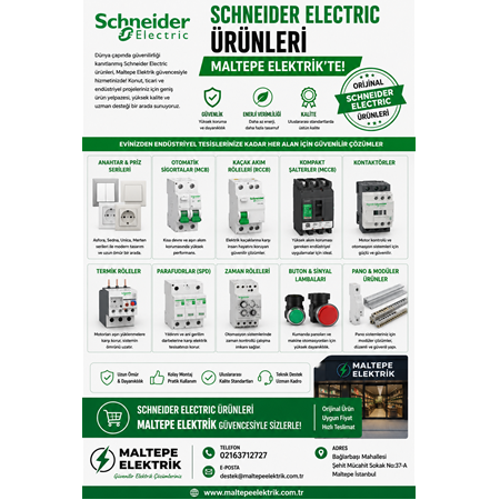 Schneider Electric Ürünleri Maltepe | Orijinal Schneider Electric Satışı | Maltepe Elektrik